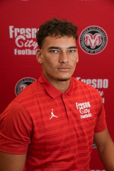 Diego Betancourt, a safety for Fresno City Rams. Photo from Fresno City College Football roster.