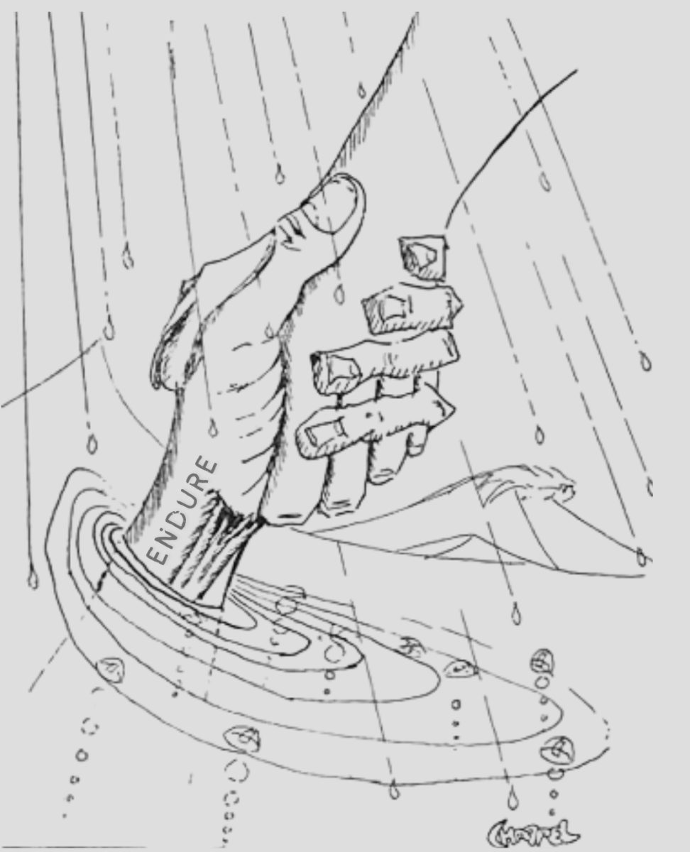 To the society that endures through adversity and hardship, there will always be a helping hand.
The original graphic and caption is “In the Waves of Drop-Outs, there’s a Helping Hand.” Cartoon by
Alumni James Chappel on Oct. 20th, 1966.