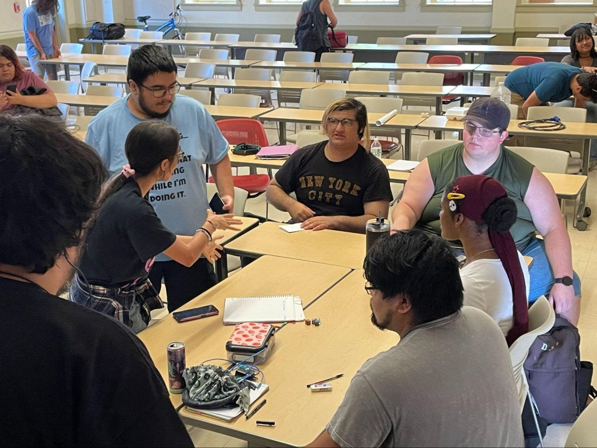 D&D club members socializing during a club meeting on Oct. 2. 
