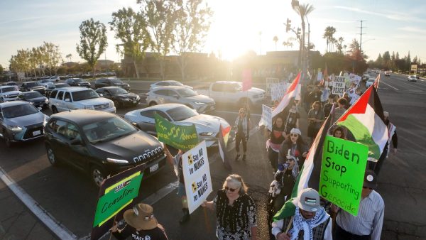 The march started from the corner of Nees and along Blackstone Avenue before turning back to Nees from El Paso Avenue on Nov. 9. 