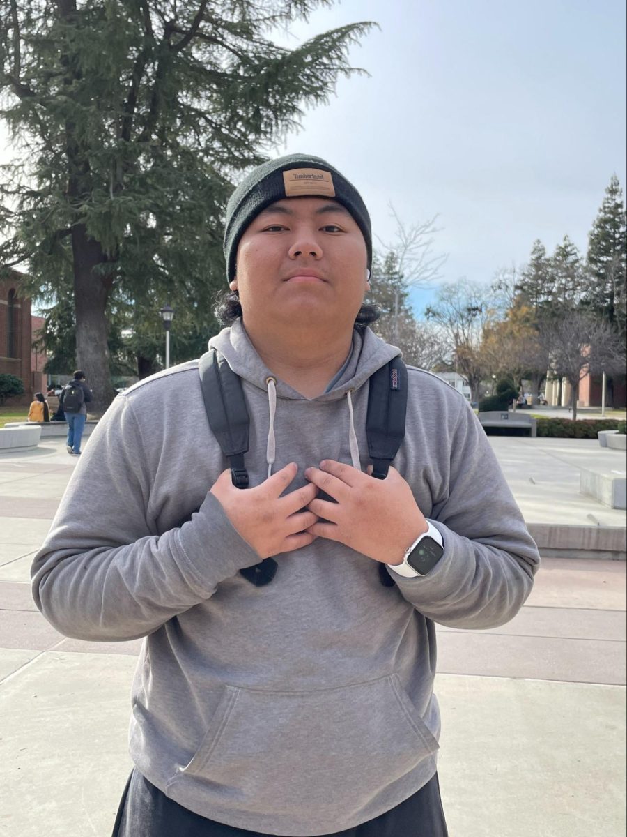 Vick Vang, a Fresno City College student kinesiology poses for a portrait after being asked "Are you proud to be at FCC?"