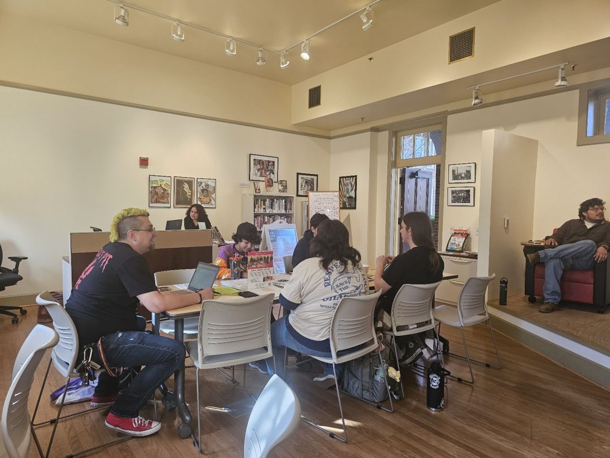 Members of the social justice club meet for their weekly meeting on Feb. 19, 2025.